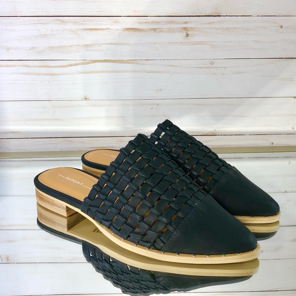 NWOT Report Inkerman Black Mules
